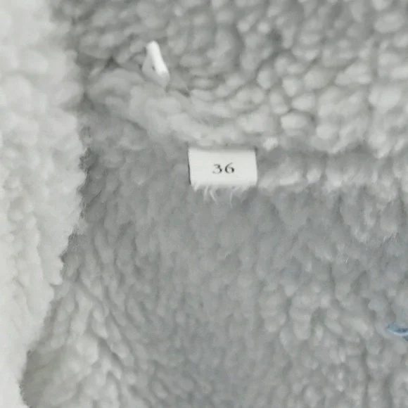 Sandro David Denim Jacket Womens Sz 36 Blue Faux Shearling Trimmed Trucker Jean - Picture 8 of 16